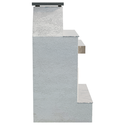 Cal Flame Durango – Modern Outdoor Gas Fireplace w/ Extended Bottom Mantel