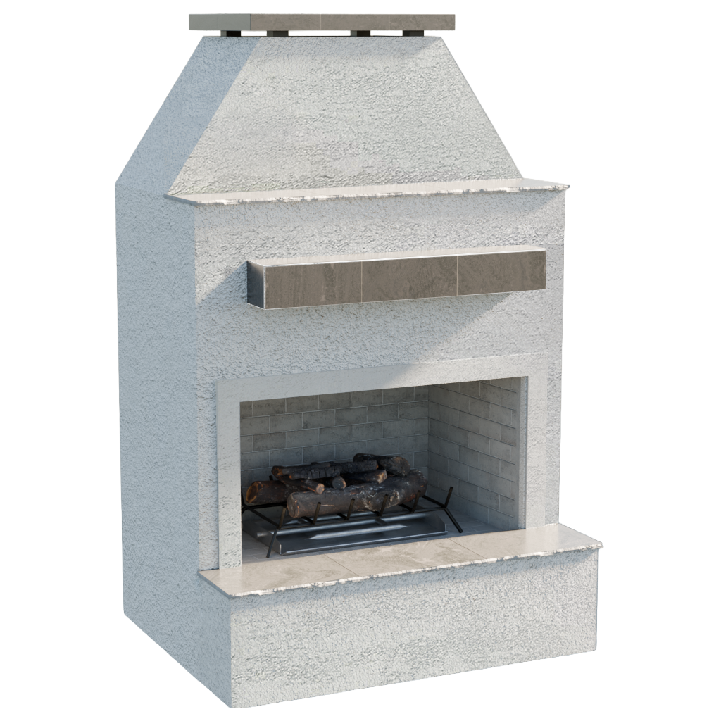 Cal Flame Durango – Modern Outdoor Gas Fireplace w/ Extended Bottom Mantel