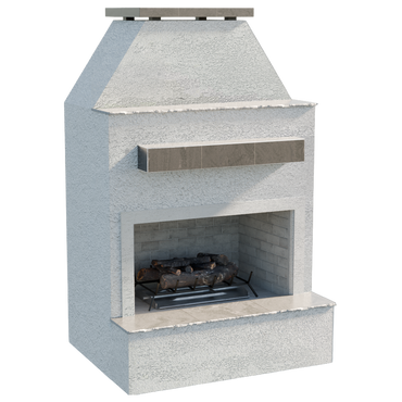 Cal Flame Durango – Modern Outdoor Gas Fireplace w/ Extended Bottom Mantel