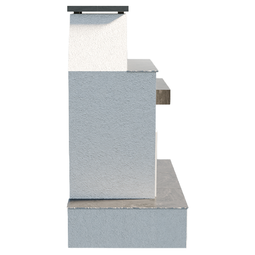 Cal Flame Key West – Modern Outdoor Gas Fireplace w/ Wrap-Around Mantel