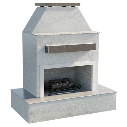 Cal Flame Key West – Modern Outdoor Gas Fireplace w/ Wrap-Around Mantel