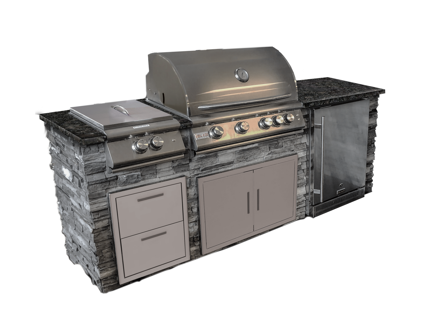 TRU Innovative Outdoor 8ft Ready-to-Assemble Grill Island Package