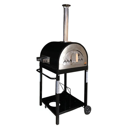WPP0 Traditional 25" Red Dual Fueled Pizza Oven With Gas Attachment - WKE-04WG-RED