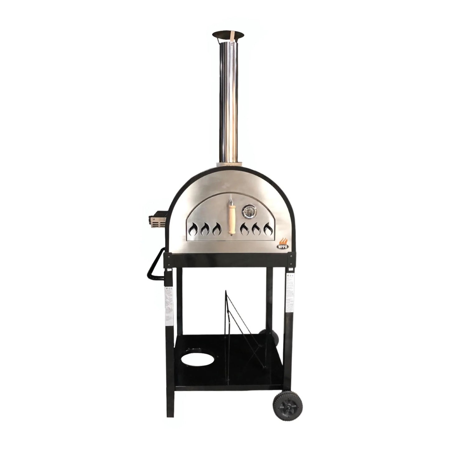 WPP0 Traditional 25" Red Dual Fueled Pizza Oven With Gas Attachment - WKE-04WG-RED