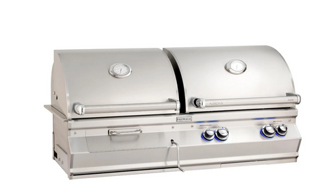 Image of Fire Magic Aurora A830i 46-Inch Gas/Charcoal Combo Grill with Analog Thermometers,  Backburner & Rotisserie Kit