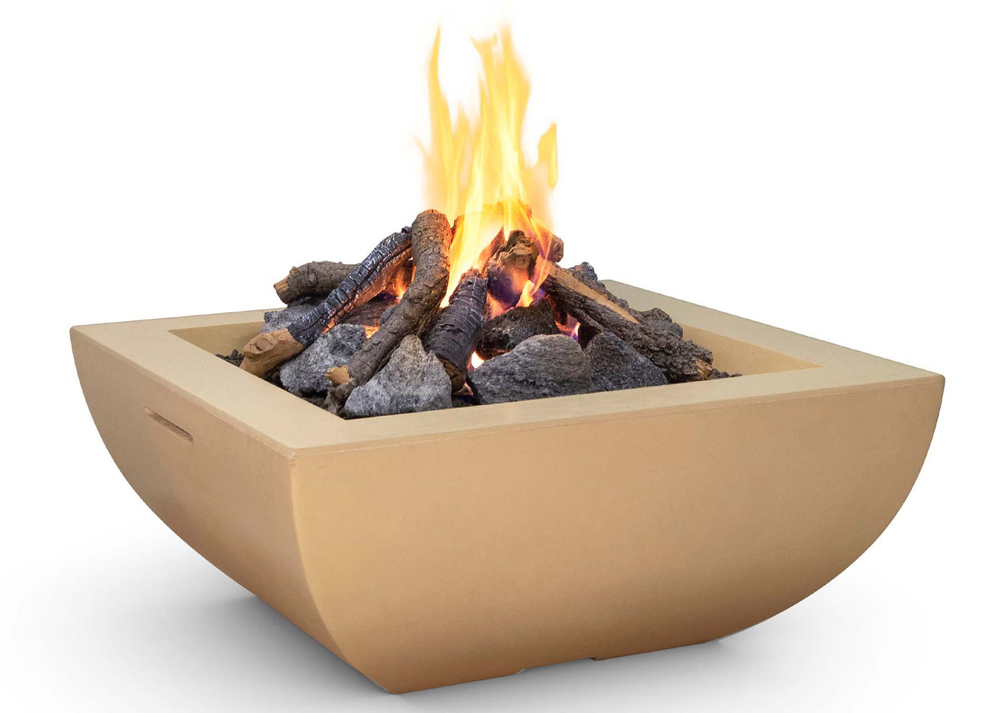 American Fyre Designs 36" Bordeaux Square Fire Bowl, Natural Gas - 430-CB-11-M6NC