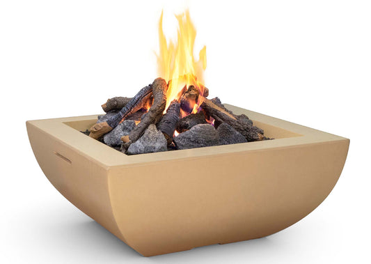 American Fyre Designs 36" Bordeaux Square Fire Bowl, Natural Gas - 430-CB-11-M6NC