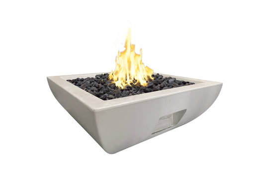 American Fyre Designs 36" Bordeaux Square Fire Bowl, Natural Gas - 430-SM-11-M6NC