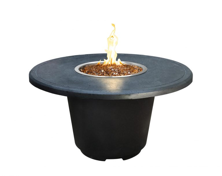 American Fyre Designs Propane-Fueled Cosmopolitan Round Firetable w/ Manual Flame Sensing Control - 645-BA-11-M2PC