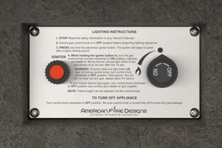 American Fyre Designs Legend Propane-Fueled Firetable w/ Manual Flame Sensing Control - 581-CB-11-M7PC