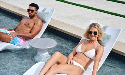 Ledge Lounger In-Pool Autograph Standard Side Table (Available in 16 Variants) - LL-AG-ST-RL-WH-WH