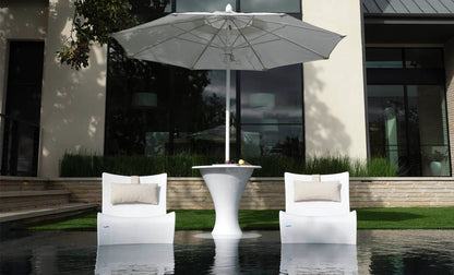 Ledge Lounger In-Pool Autograph Umbrella Stand Ice Bin (Available in 16 Variants) - LL-AG-US-LC-WH-WH