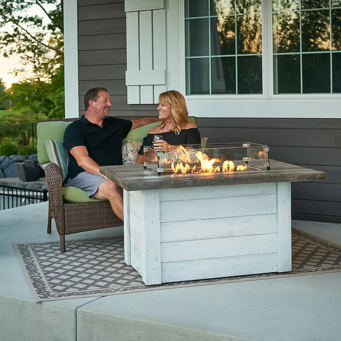 The Outdoor GreatRoom Company Alcott Rectangular Gas Fire Pit Table - ALC‐1224