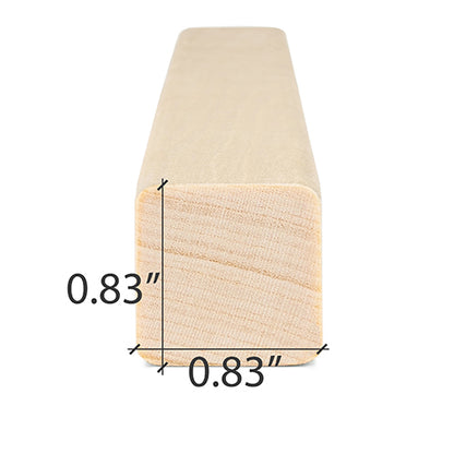 PROSAUNAS Aspen Sauna Trim Moulding 1" x 1" Smooth 4-Side Eased Edges SHP