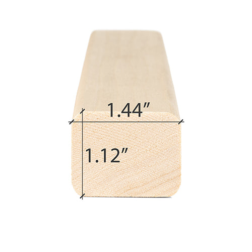 PROSAUNAS Aspen Sauna Trim Moulding 2" x 2" (28mm x 36mm) Smooth 4-Side Eased Edges SHP