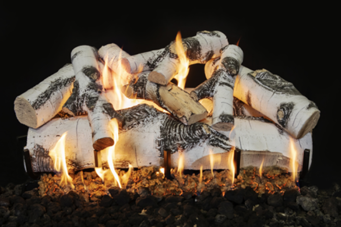 Isokern Quaking Aspen Vented Log Set for Magnum and Standard Fireplaces, 24" to 36"