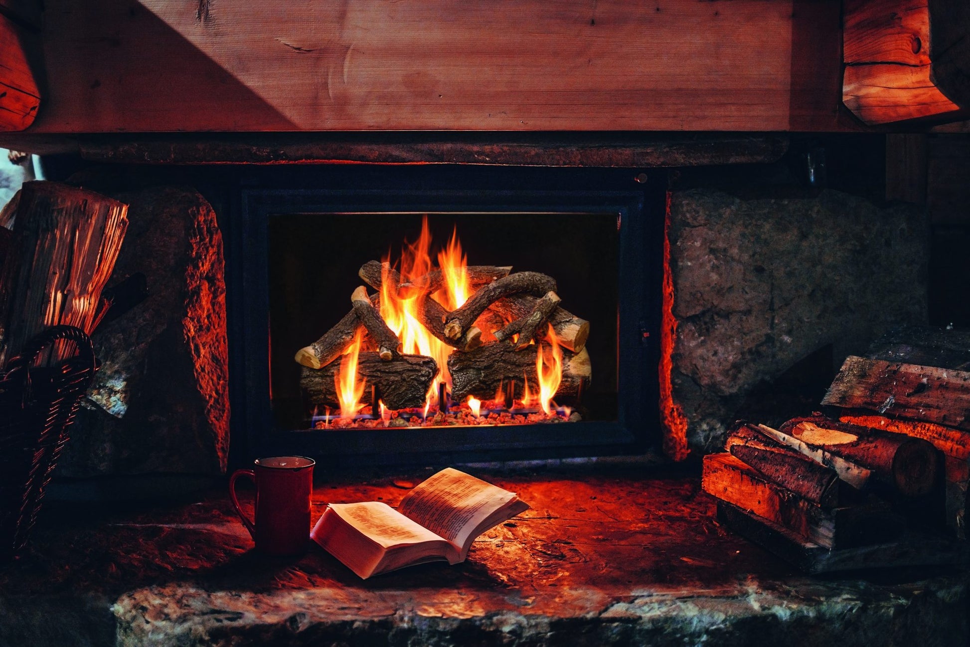 Grand Canyon Gas Logs Arizona Weathered Oak Charred Log Sets, 18” to 42”