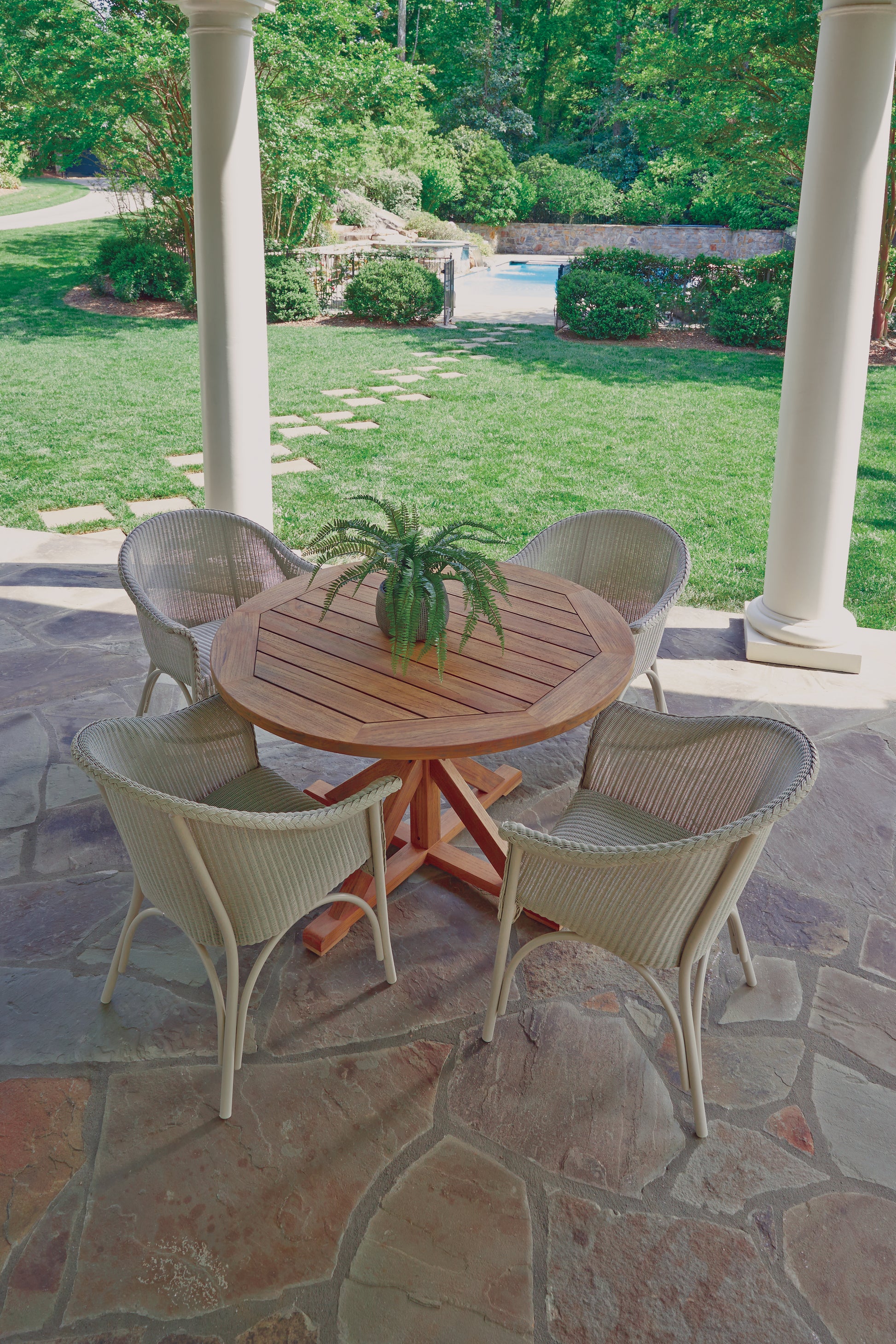 Lloyd Flanders All Seasons Dining Armchair with Padded Seat - 124301