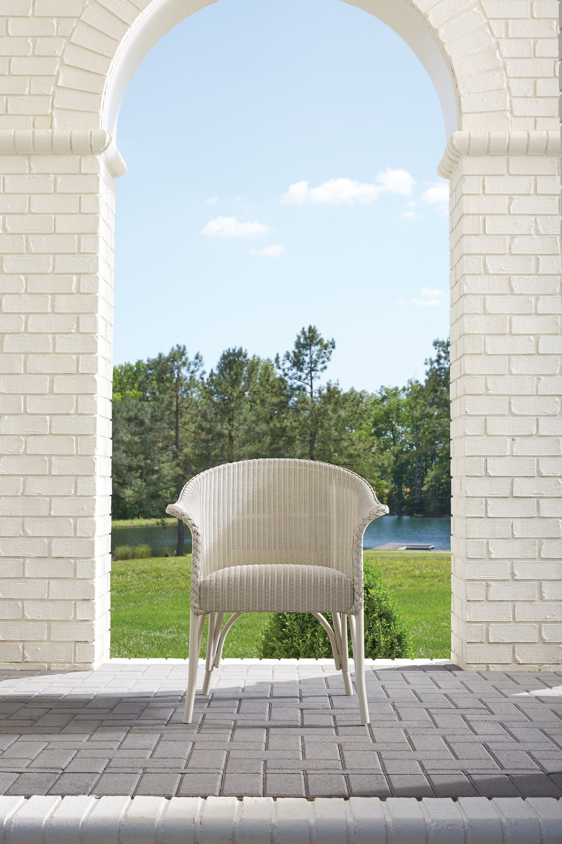 Lloyd Flanders All Seasons Dining Armchair with Padded Seat - 124301