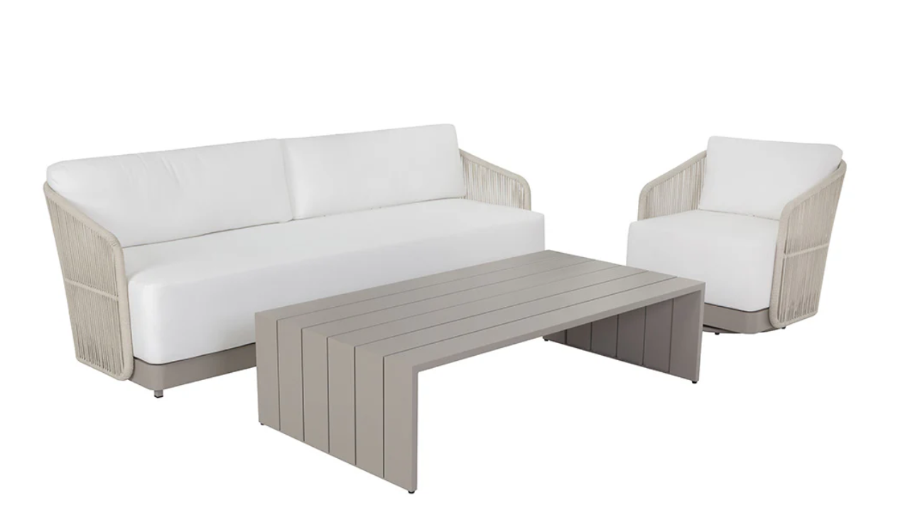 SUNPAN Allariz Sofa - Greige - Stinson White