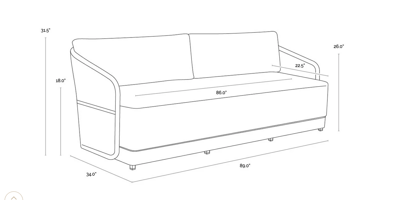 SUNPAN Allariz Sofa - Greige - Stinson White