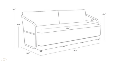 SUNPAN Allariz Sofa - Greige - Stinson White