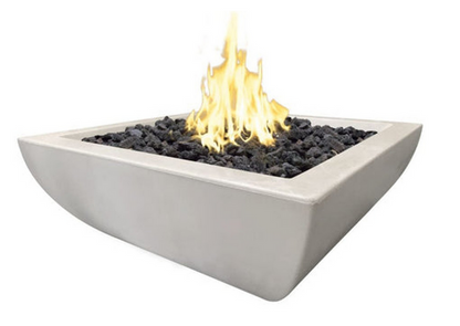 American Fyre Designs 30″ Bordeaux Petite Square Fire Bowl, Natural Gas – 431-BA-11-M6NC