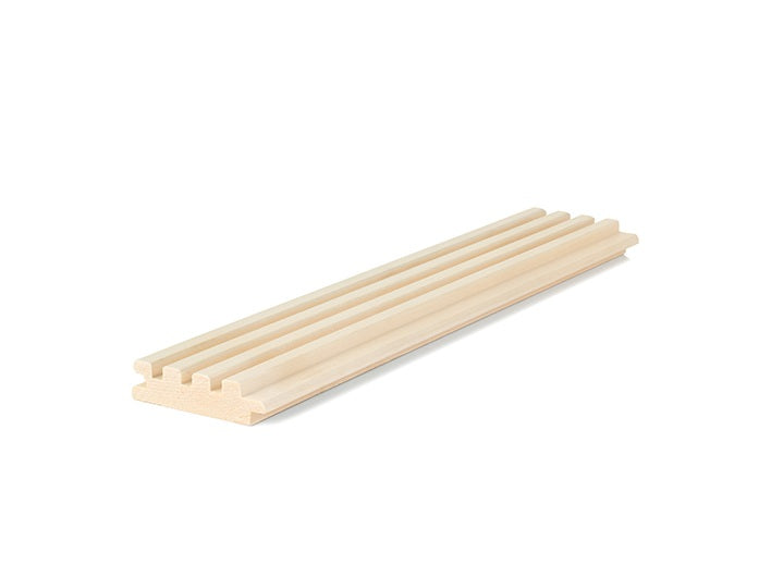 PROSAUNAS Aspen Sauna Wall Cladding Groove-S 1" x 3" Tongue & Groove Fluted Slat