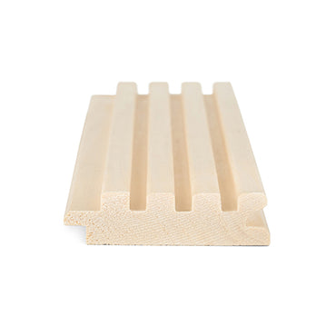 PROSAUNAS Aspen Sauna Wall Cladding Groove-S 1" x 3" Tongue & Groove Fluted Slat