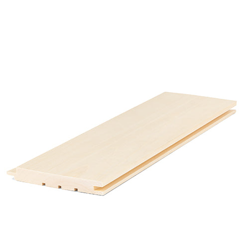 PROSAUNAS Aspen Sauna Wall Cladding 1x5 (15mm x 120mm) Tongue & Groove Nickel-Gap STS4 Profile