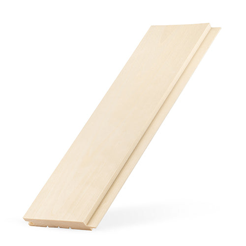 PROSAUNAS Aspen Sauna Wall Cladding 1x5 (15mm x 120mm) Tongue & Groove Nickel-Gap STS4 Profile