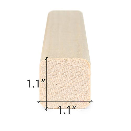 PROSAUNAS Aspen Sauna Trim Moulding 2" x 2" (28mm x 28mm) Smooth 4-Side Eased Edges SHP
