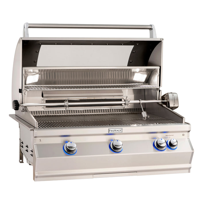 Fire Magic Aurora A790i 36" Built-In Grill with Analog Thermometer, Backburner & Rotisserie Kit