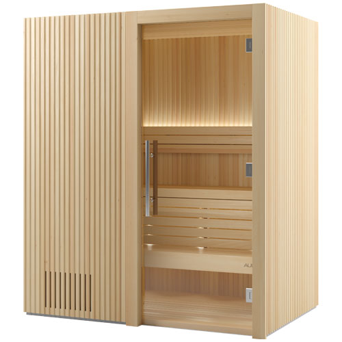 Auroom Libera Wood Indoor Sauna Kit – Elegant Vertical Wood Design (Up to 6 Persons)