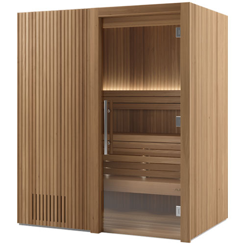 Auroom Libera Wood Indoor Sauna Kit – Elegant Vertical Wood Design (Up to 6 Persons)