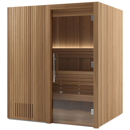 Auroom Libera Wood Indoor Sauna Kit – Elegant Vertical Wood Design (Up to 6 Persons)