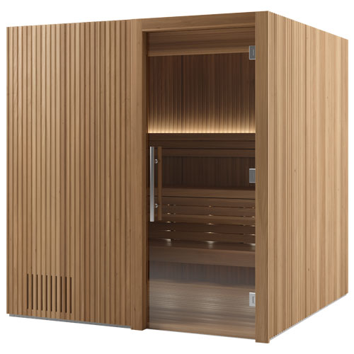 Auroom Libera Wood Indoor Sauna Kit – Elegant Vertical Wood Design (Up to 6 Persons)