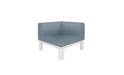 Ledge Lounger Mainstay Sectional Corner (Available in 8 Resin Colors & 19 Fabrics) - LL-MS-S-C-SET-WH-STD-4636