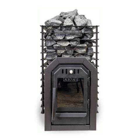 Cozy Heat Quattro Thru-Wall Sauna Stove (Wood-Burning Sauna Stove, Up to 18kW) - 4745010348266