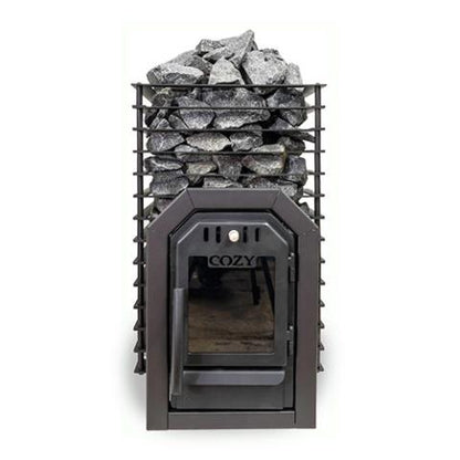 Cozy Heat Quattro Thru-Wall Sauna Stove (Wood-Burning Sauna Stove, Up to 18kW) - 4745010348266