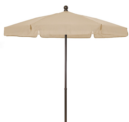 FiberBuilt Garden Umbrella with Push Up & Pin Lift, 7.5 Foot Burgundy Canopy and Champagne Bronze Pole - 7GPUCB-Burgundy