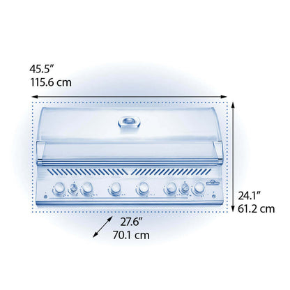 Napoleon Built-In 700 Series 44" Natural Gas Grill with Dual Infrared Rear Burners - BIG44RBNSS-1