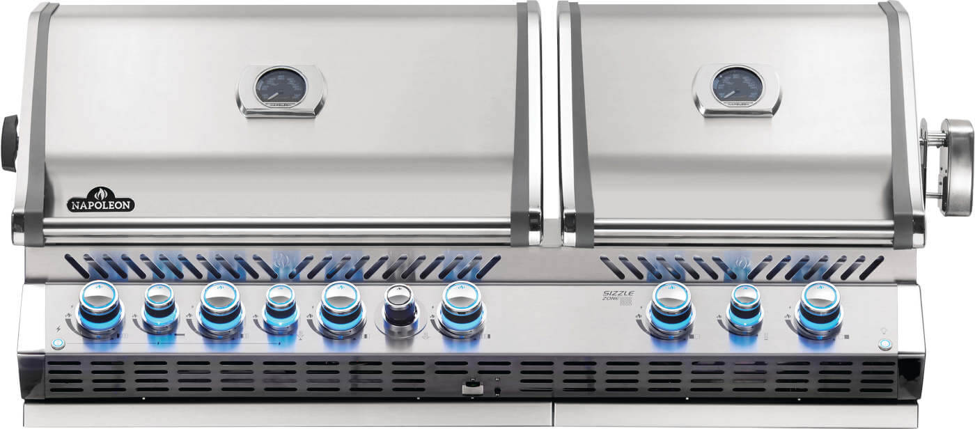 Napoleon Built-in Prestige PRO™ 825 Natural Gas Grill Head with Infrared Bottom and Rear Burner - BIPRO825RBINSS-3