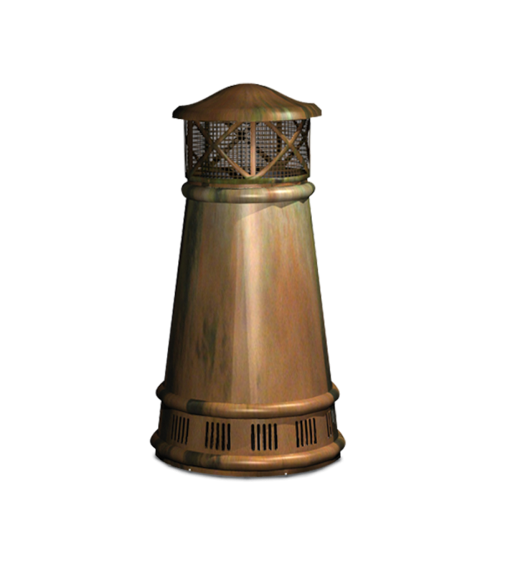 Isokern European Copper Bishop Chimney Pot - EC-R-2649-1-CO