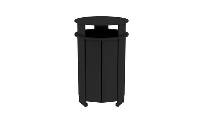 Ledge Lounger Mainstay Round Trash Bin (Available in 8 Resin Colors) - LL-MS-ITB-RD-WH