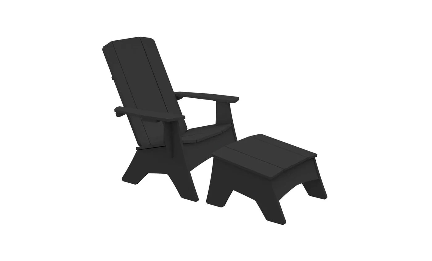 Ledge Lounger Mainstay Adirondack Ottoman (Available in 7 Resin Colors) - LL-MS-AO-GRY