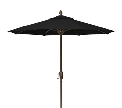 FiberBuilt Market Umbrella with Crank Lift, 7.5 Foot Antique Beige Marine Grade Canopy and Champagne Bronze Pole - 7MCRCB-8600