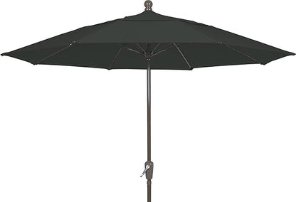 FiberBuilt Patio Umbrella with Crank Lift, 7.5 Foot Beige Canopy and Champagne Bronze Pole - 7HCRCB-Beige