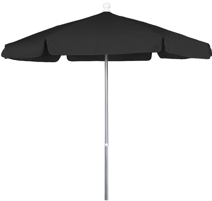 FiberBuilt Garden Umbrella with Push Up & Pin Lift, 7.5 Foot Forest Green Canopy and Bright Aluminum Pole - 7GPUA-Forest Green