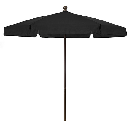 FiberBuilt Garden Umbrella with Push Up & Pin Lift, 7.5 Foot Burgundy Canopy and Champagne Bronze Pole - 7GPUCB-Burgundy